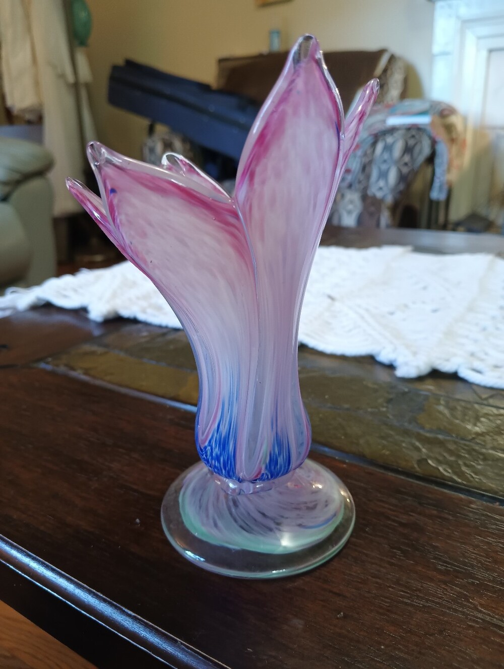 Two's Company Hand-blown Glass Vase - Picture 5 of 12